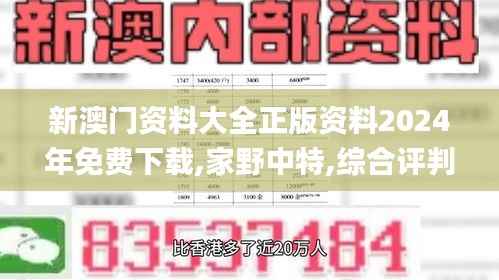 新澳门资料大全正版资料2024年免费下载,家野中特,综合评判标准_优先版ZKF668.06