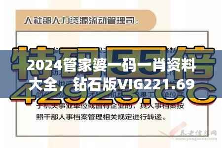 2024管家婆一码一肖资料大全,钻石版VIG221.69安全评估攻略