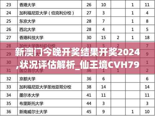 新澳门今晚开奖结果开奖2024,状况评估解析_仙王境CVH793.24