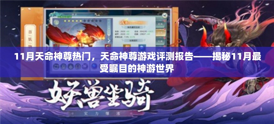 揭秘,天命神尊游戏评测报告——11月最受瞩目的神游世界重磅来袭!