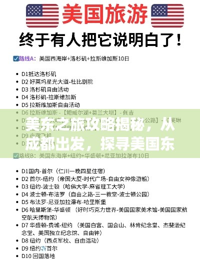 美东之旅攻略揭秘,从成都出发,探寻美国东部的无限魅力